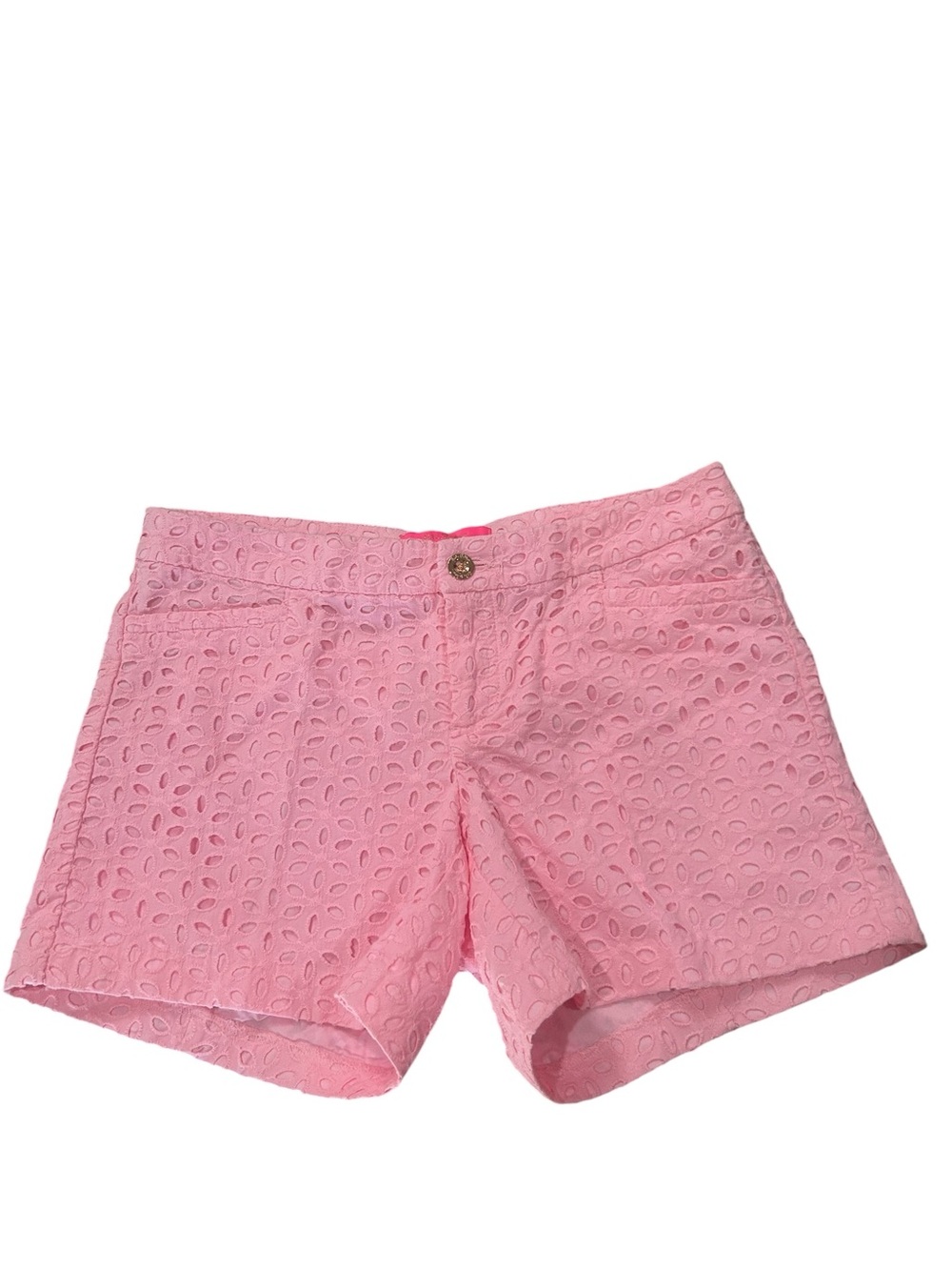 Lilly Pulitzer NWT Kelly Short Size 4 Pink Floral Cotton Style 001465 Resortwear